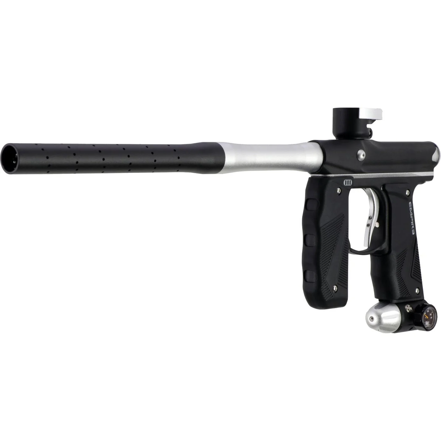 Empire Paintball Mini GS Marker w/ 2 Piece Barrel - Dust Black/Dust Silver - Image 5