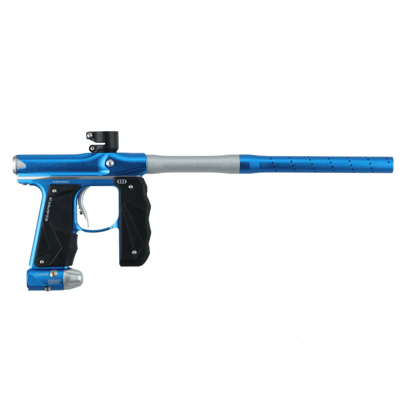 Empire Paintball Mini GS Marker w/ 2 Piece Barrel - Dust Blue/Dust Silver - Image 2