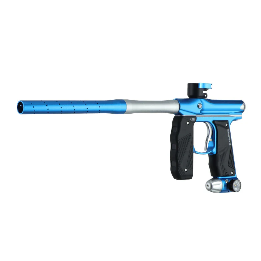 Empire Paintball Mini GS Marker w/ 2 Piece Barrel - Dust Blue/Dust Silver - Image 3