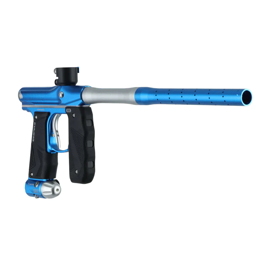Empire Paintball Mini GS Marker w/ 2 Piece Barrel - Dust Blue/Dust Silver - Image 4