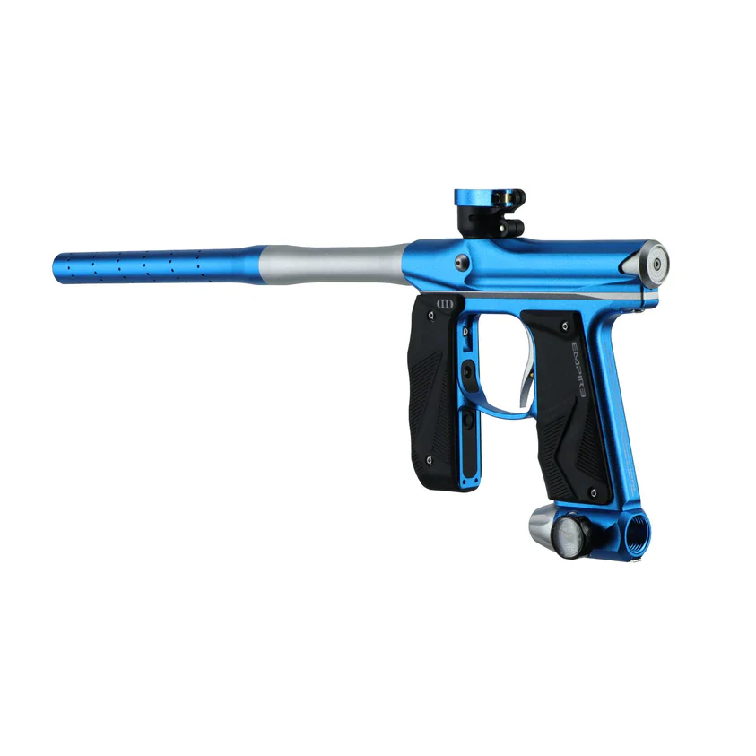 Empire Paintball Mini GS Marker w/ 2 Piece Barrel - Dust Blue/Dust Silver - Image 5