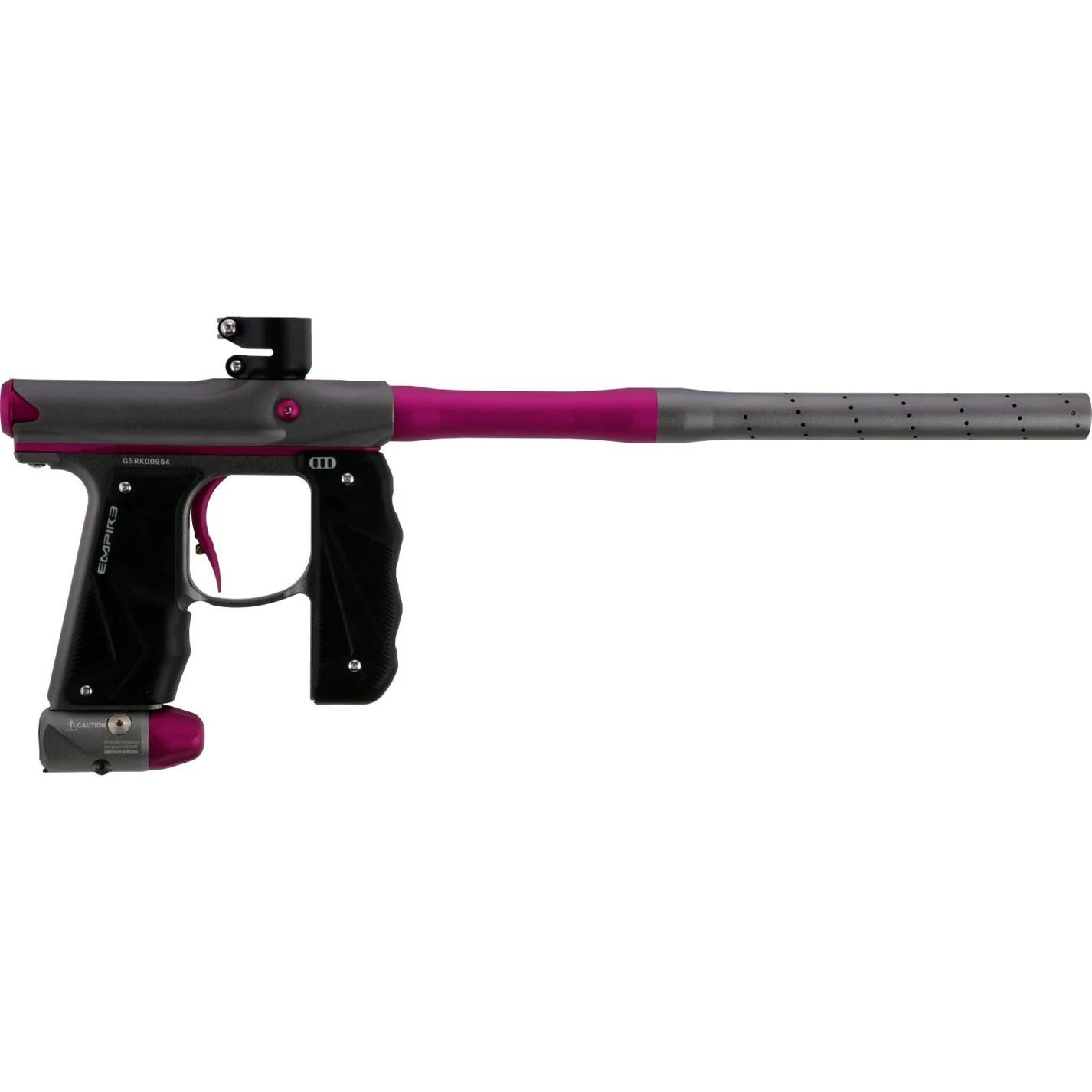Empire Paintball Mini GS Marker w/ 2 Piece Barrel - Dust Gray/Dust Pink - Image 2