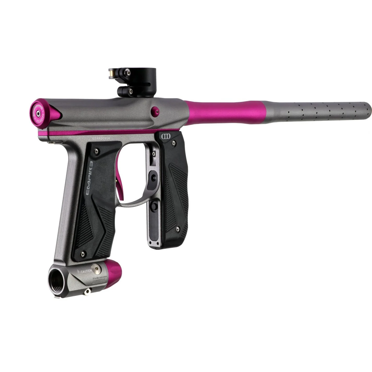 Empire Paintball Mini GS Marker w/ 2 Piece Barrel - Dust Gray/Dust Pink - Image 3