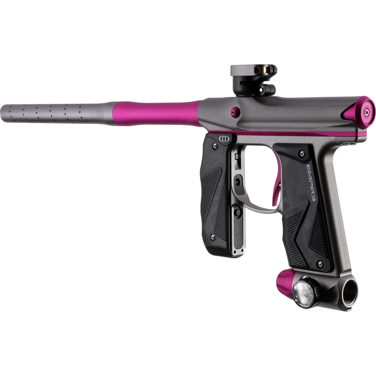 Empire Paintball Mini GS Marker w/ 2 Piece Barrel - Dust Gray/Dust Pink - Image 4