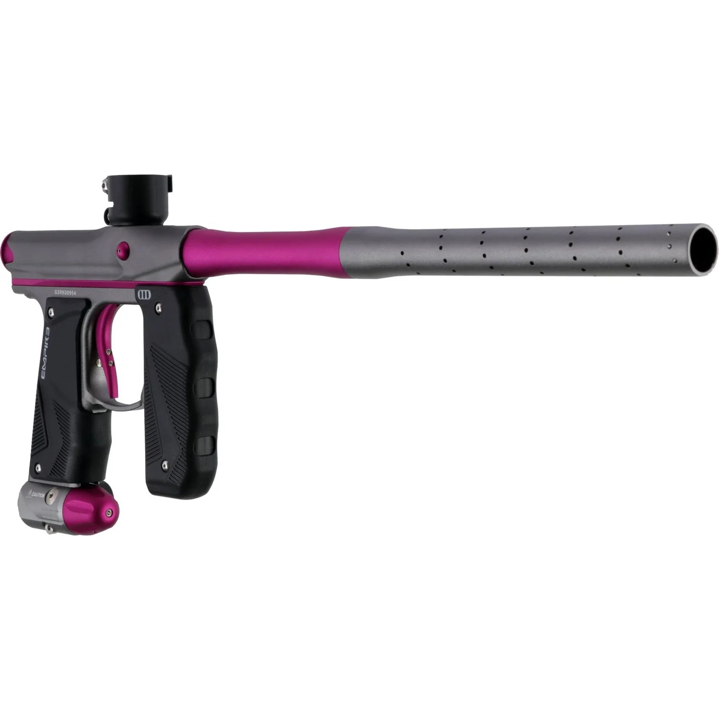 Empire Paintball Mini GS Marker w/ 2 Piece Barrel - Dust Gray/Dust Pink - Image 5