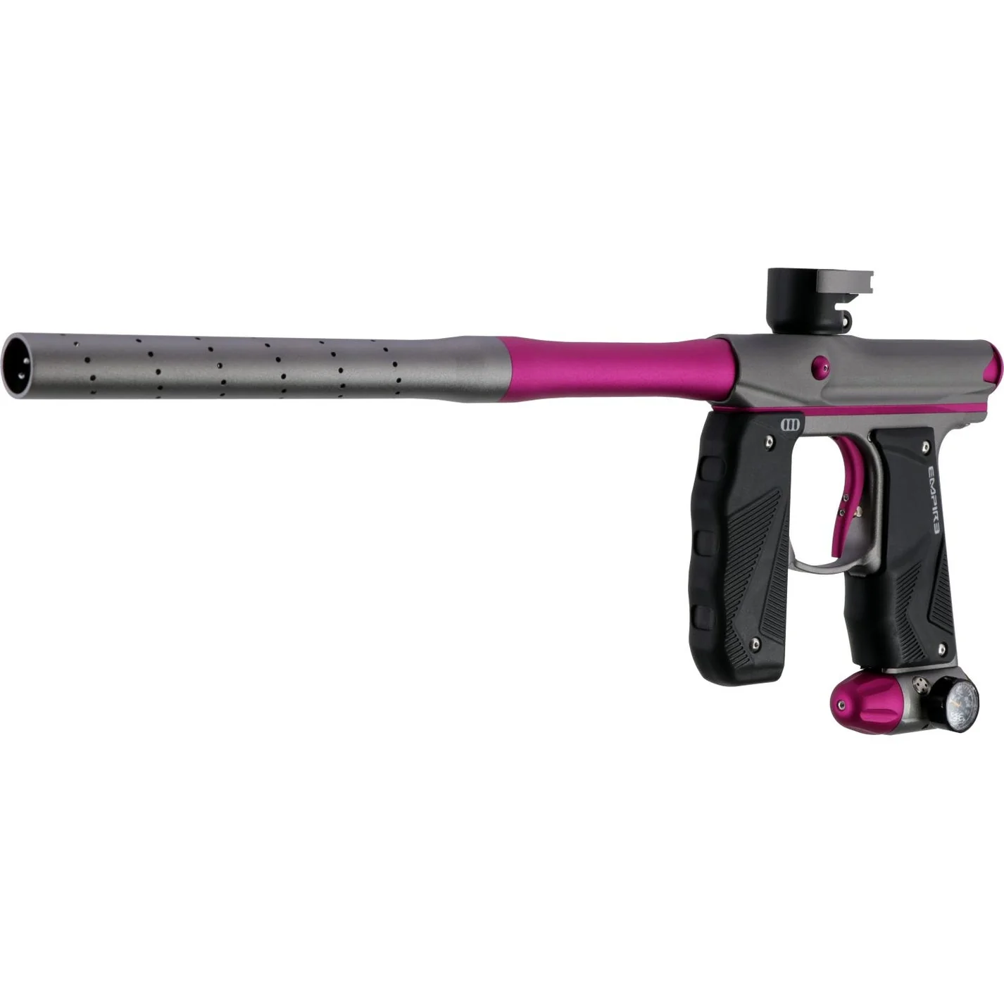 Empire Paintball Mini GS Marker w/ 2 Piece Barrel - Dust Gray/Dust Pink - Image 6