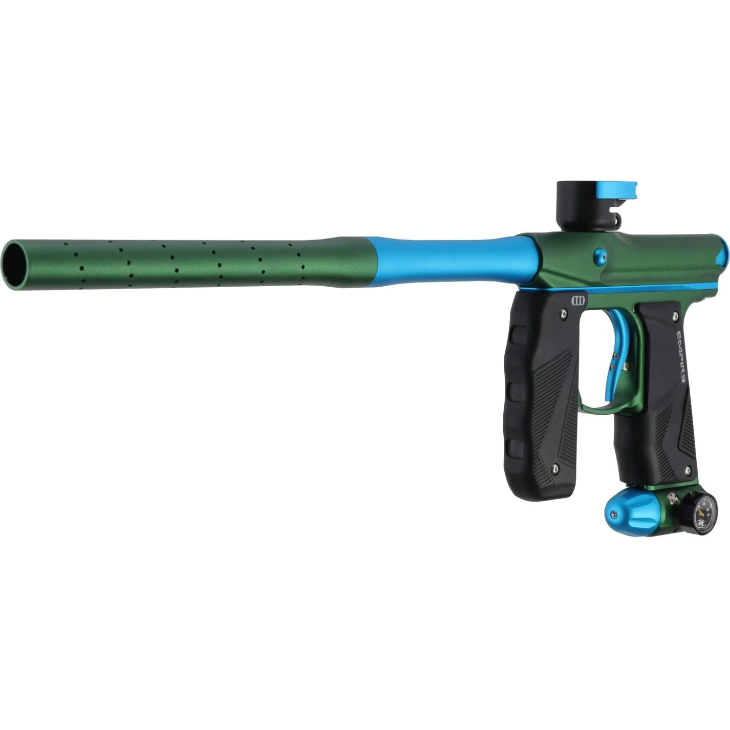 Empire Paintball Mini GS Marker w/ 2 Piece Barrel - Dust Green/Dust Aqua - Image 6