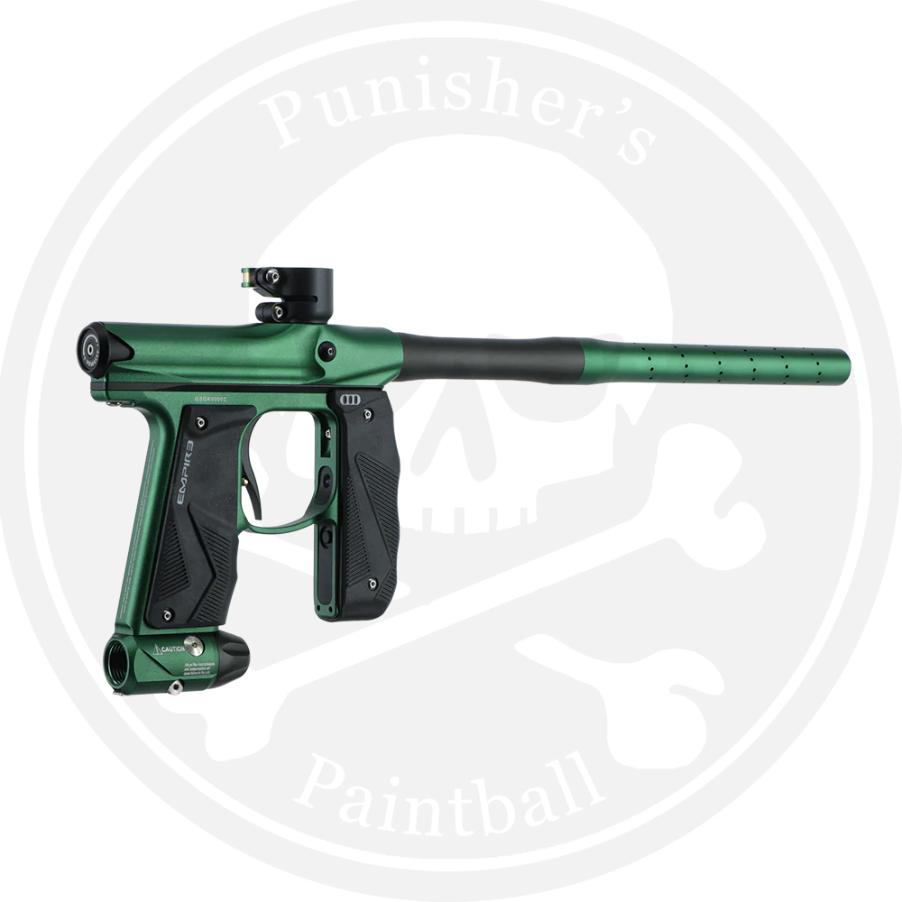 Empire Paintball Mini GS Marker w/ 2 Piece Barrel - Dust Green/Dust Black - Image 4