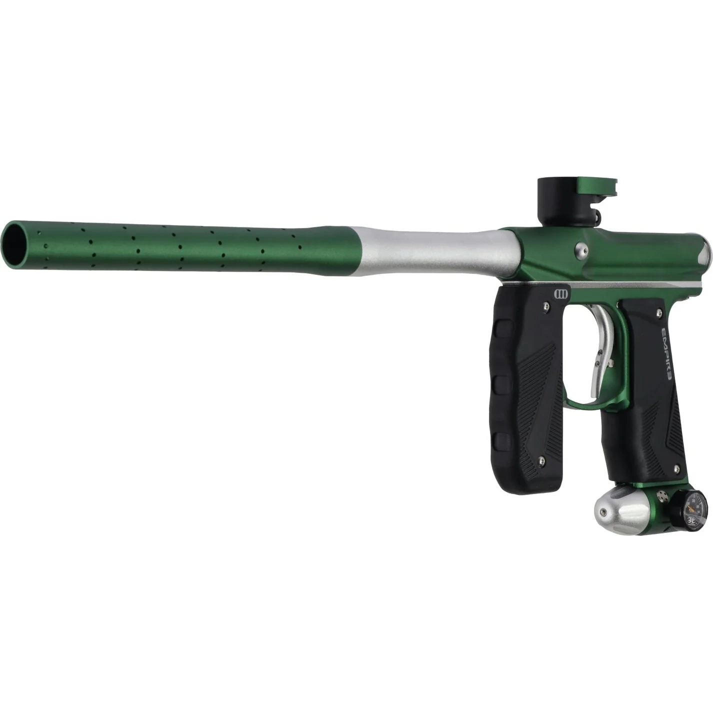 Empire Paintball Mini GS Marker w/ 2 Piece Barrel - Dust Green/Dust Silver - Image 6