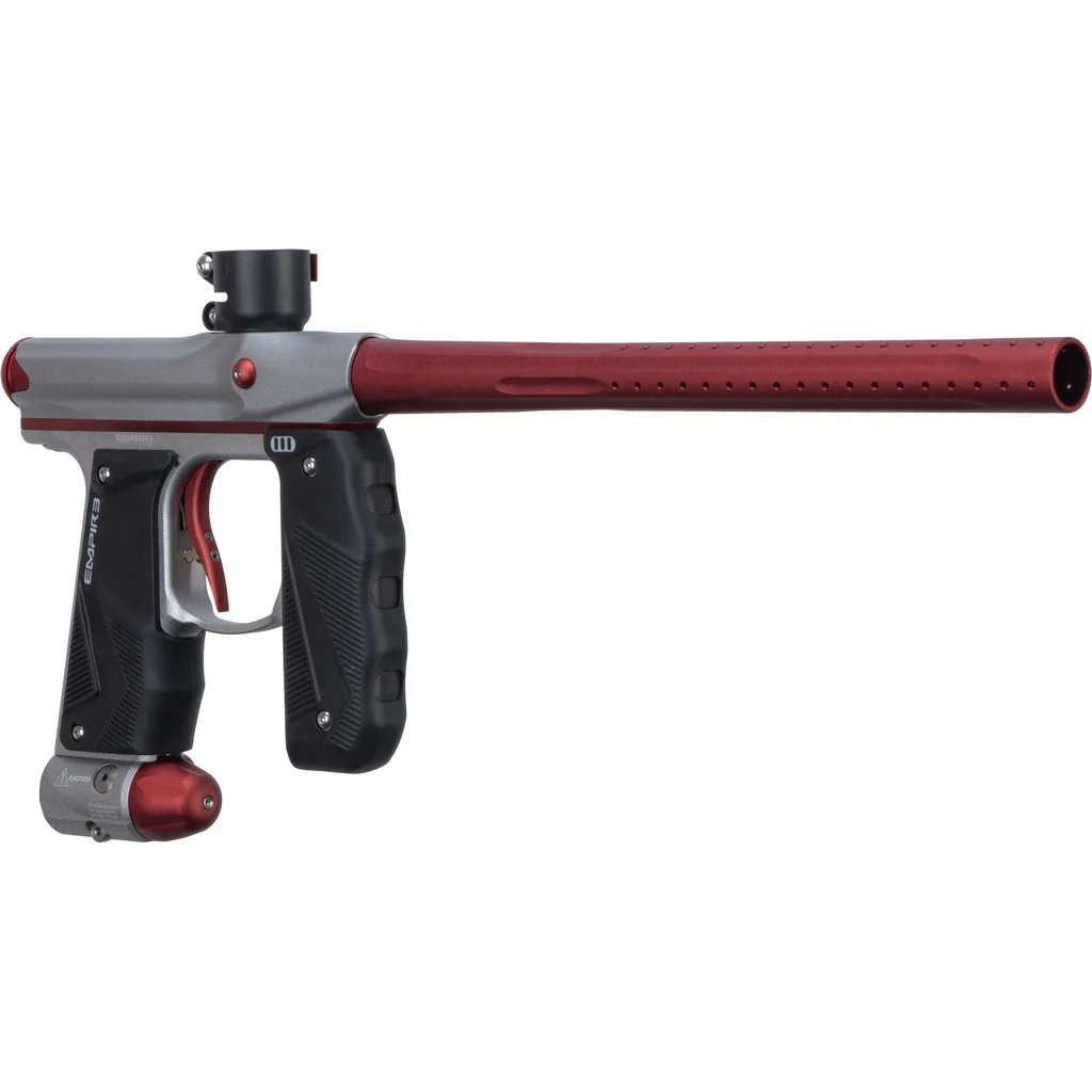 Empire Paintball Mini GS Paintball Marker - Dust Grey/Dark Red - Image 2