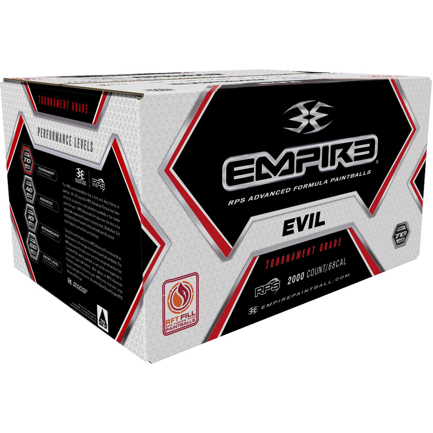 Empire Ultra Evil Paintballs - 2000 Count - Metallic Black Shell - Super Pink Fill