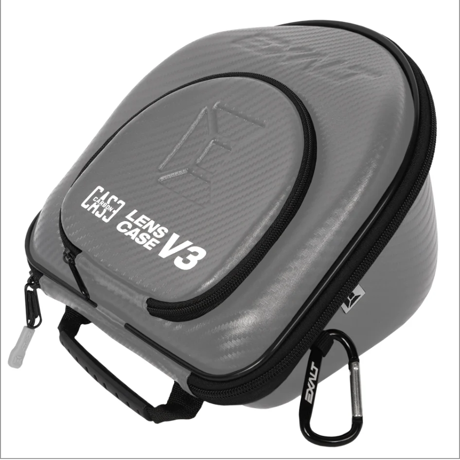 Exalt Carbon V3 Universal Lens Case - Charcoal Gray w/ Blue - Image 2