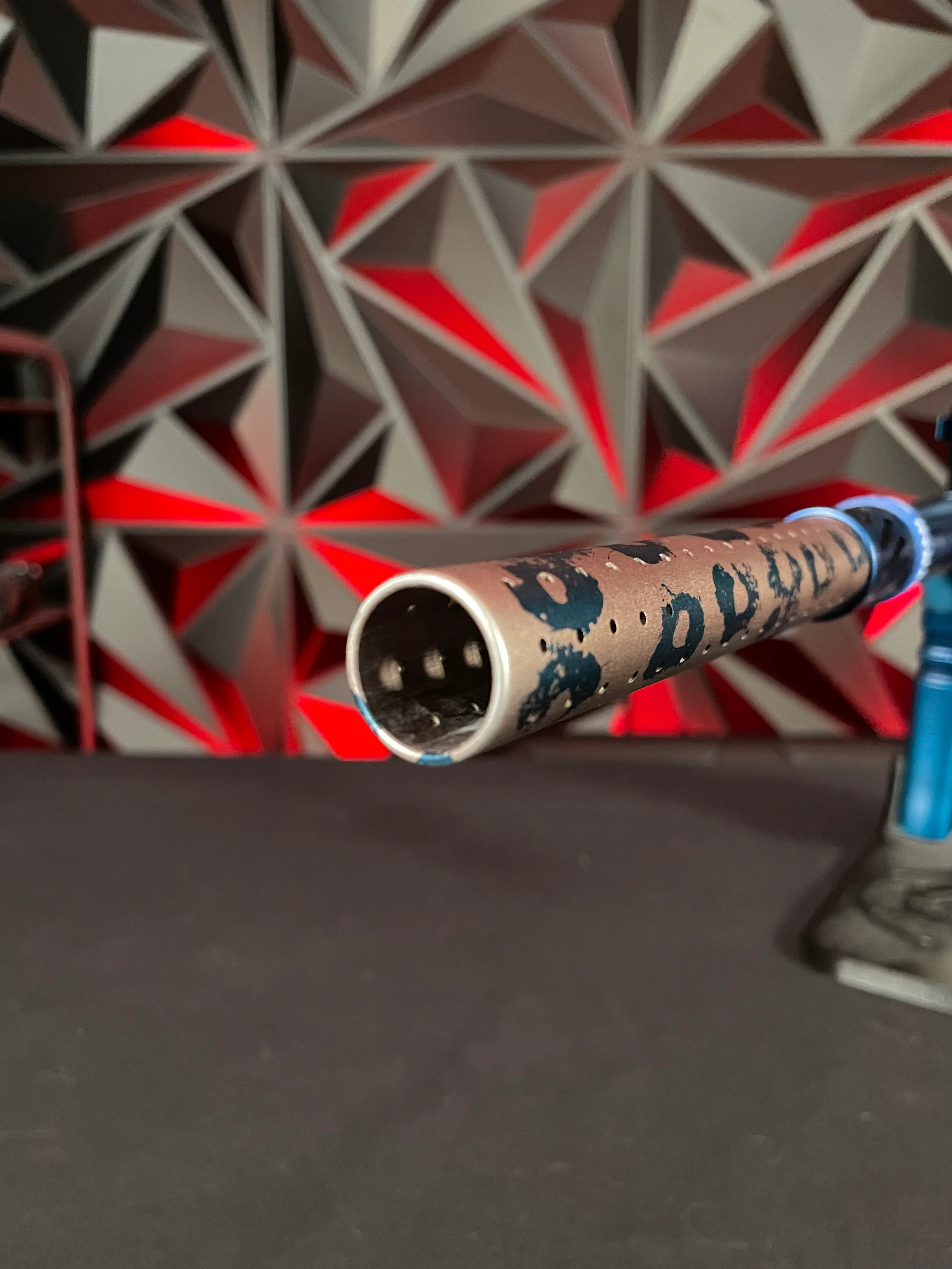 Field One Force Paintball Gun - Blake Yarber Blue Leopard Signature Series w/ Full Acculock Barrel Insert Kit (6 Inserts) - Image 10
