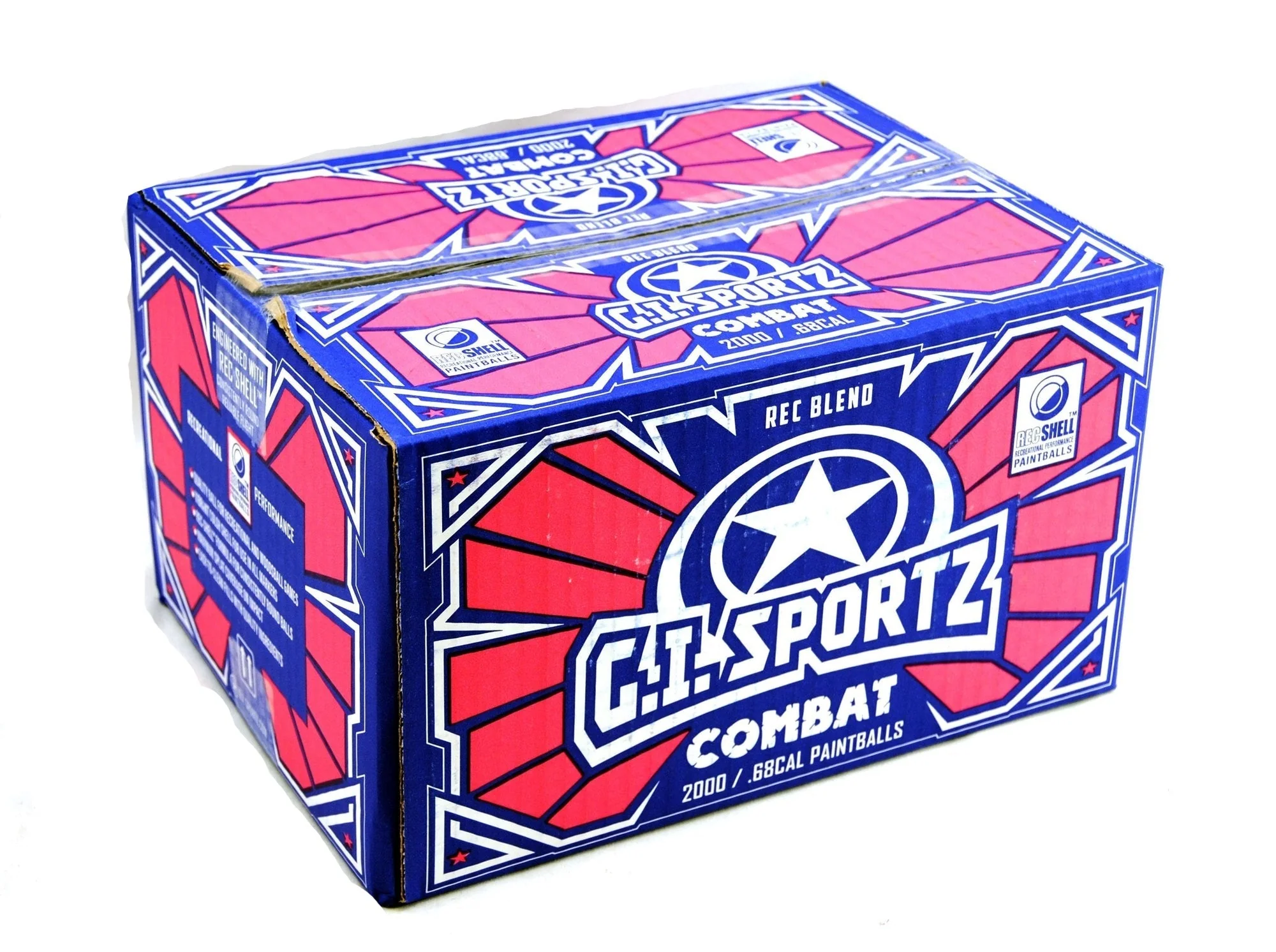 GI Sportz Combat Paintballs - 2000 Paintballs - Green Shell/Yellow Fill
