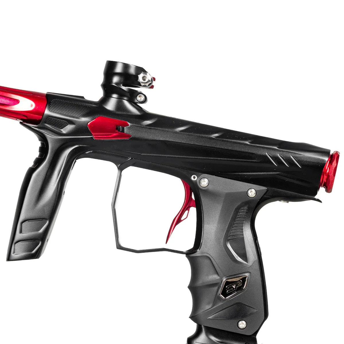HK Army Shocker AMP Paintball Gun - Dust Black / Polished Red - Image 2