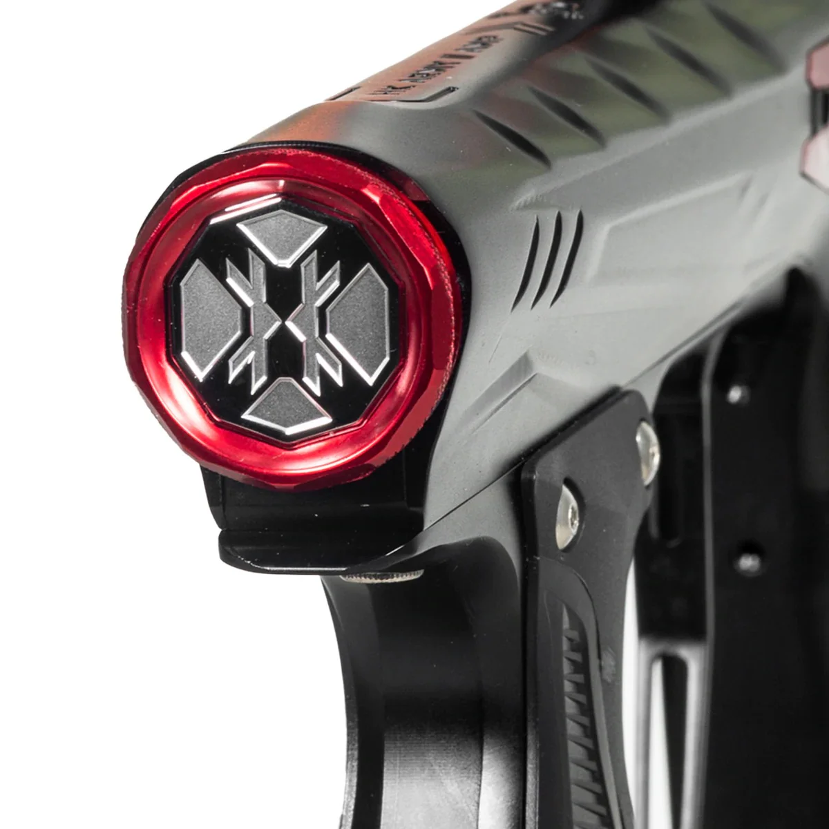 HK Army Shocker AMP Paintball Gun - Dust Black / Polished Red - Image 5