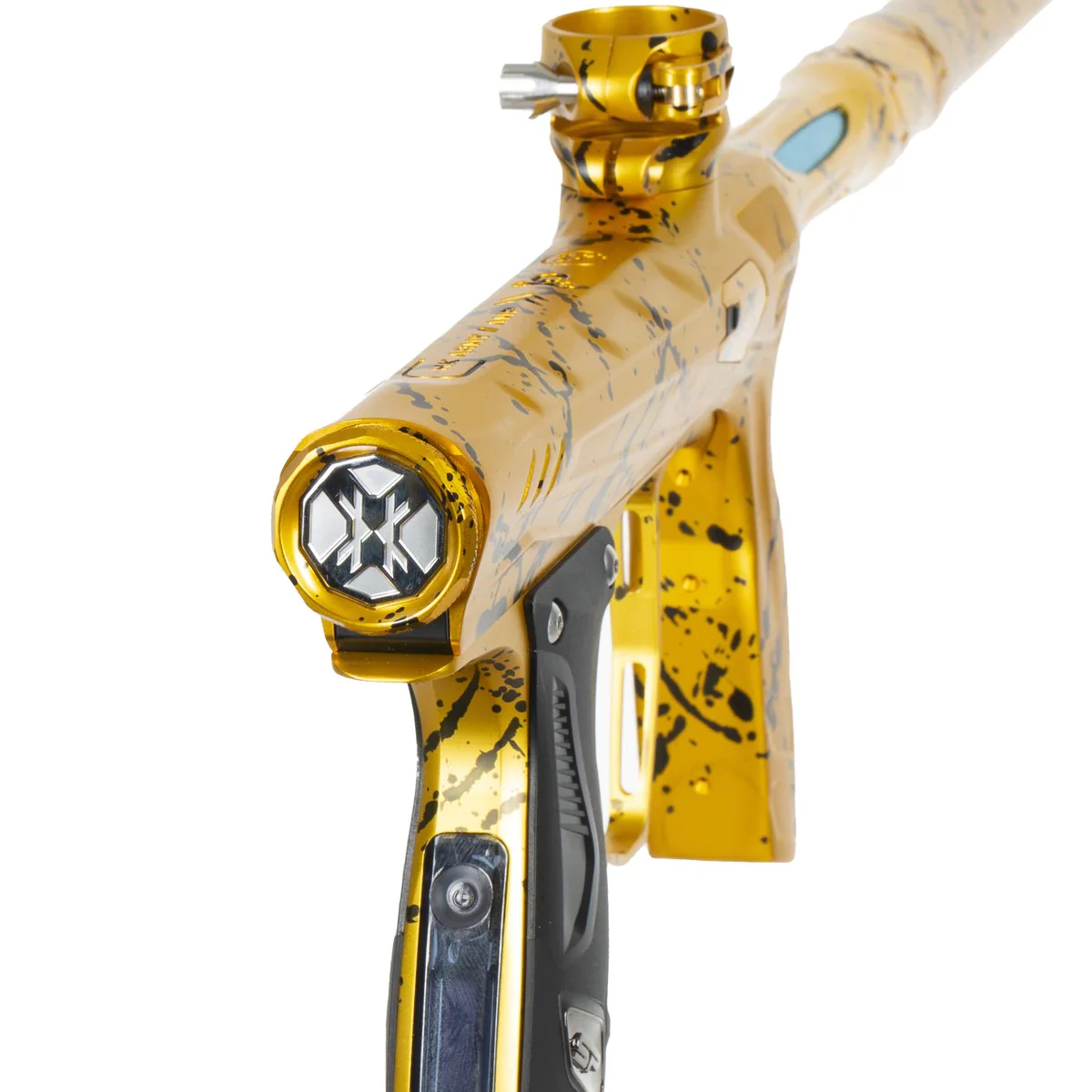 HK Army Shocker AMP Paintball Gun - Midas Splash (Gold/Black) - Image 3