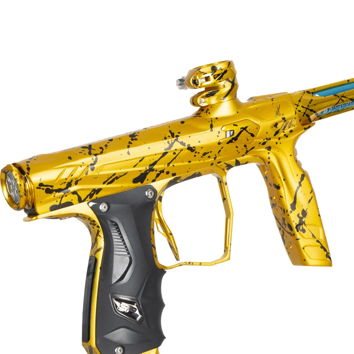 HK Army Shocker AMP Paintball Gun - Midas Splash (Gold/Black) - Image 4