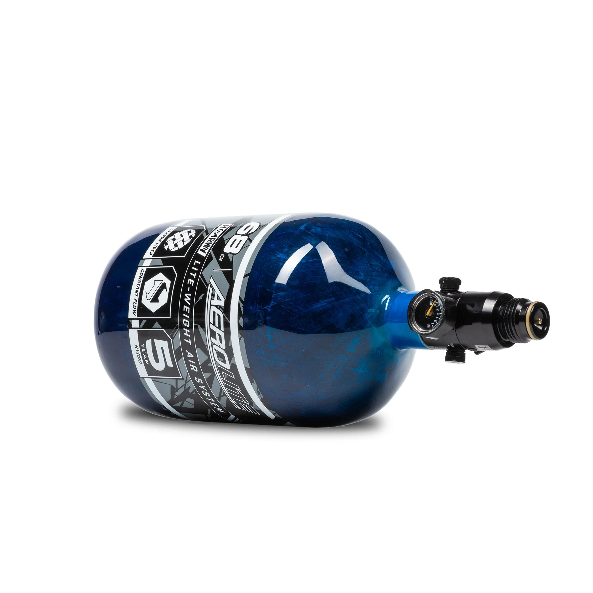 HK Army AeroLite Carbon Fiber Tank w/ Standard Reg - 68/4500 PSI - Blue - Image 4