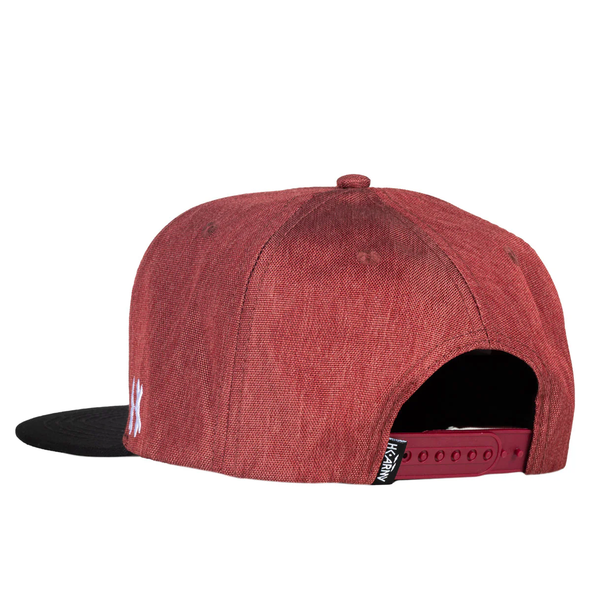 HK Army Clip Snapback Hat - Black/Burgundy - Image 2