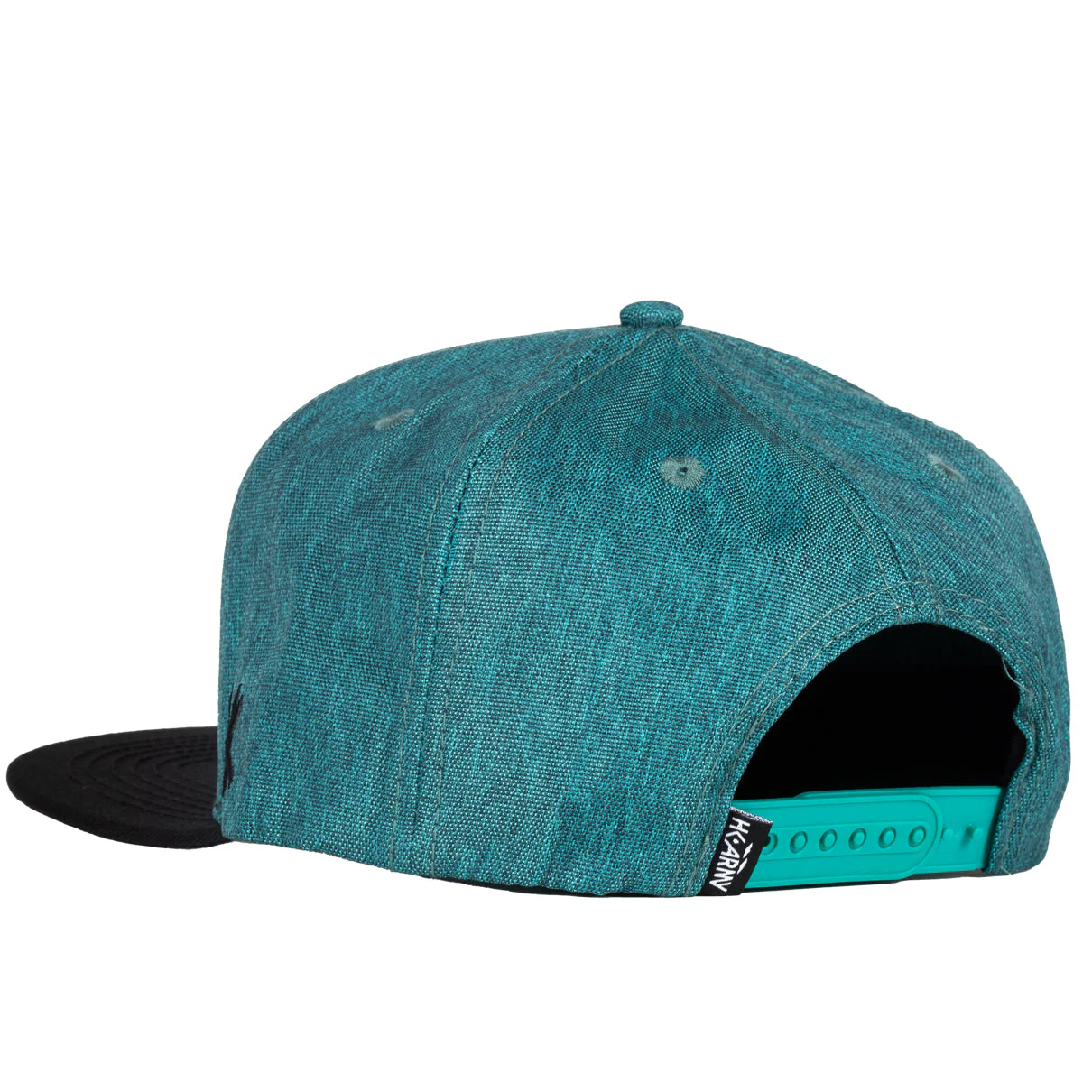 HK Army Clip Snapback Hat - Black/Teal - Image 2