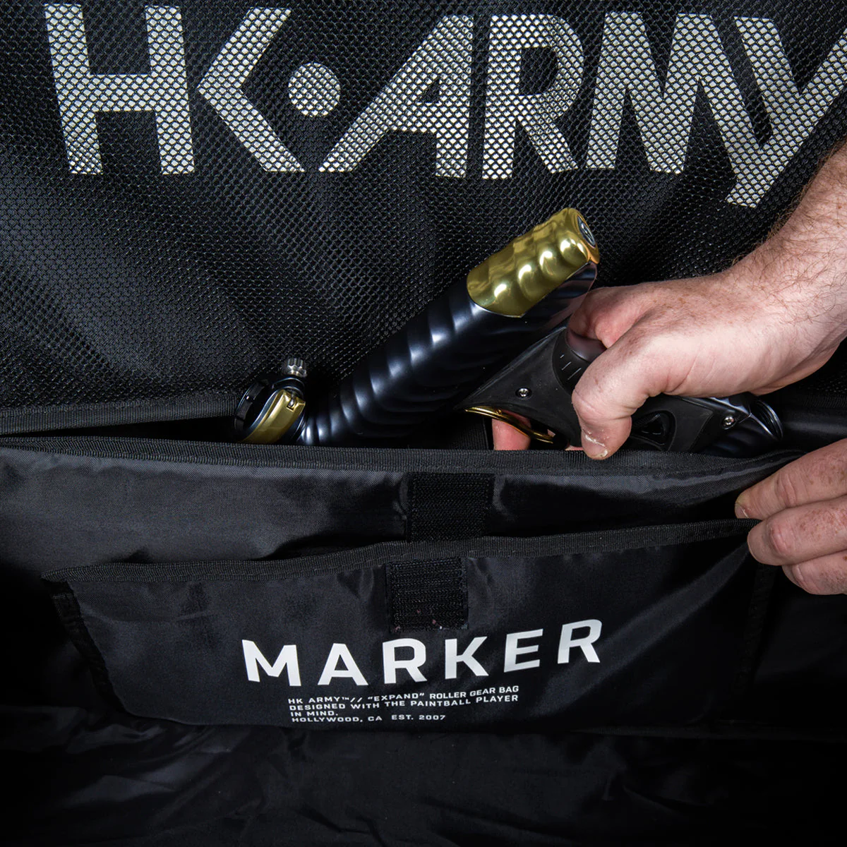 HK Army Expand 75L - Roller Gear Bag - Shroud Blackout - Image 4