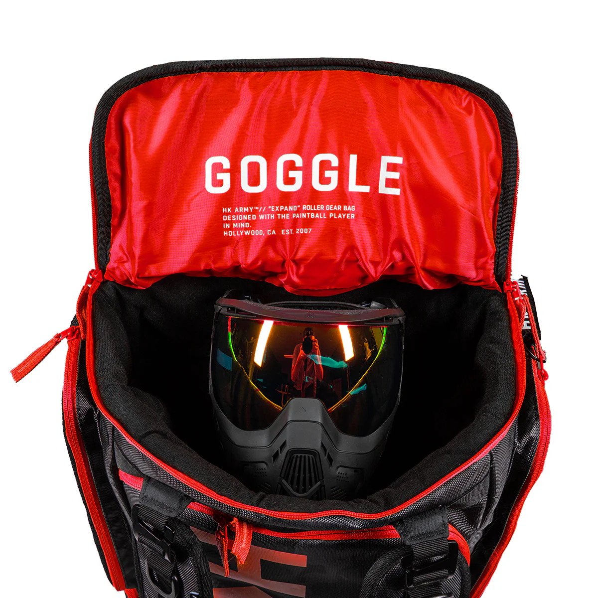 HK Army Expand 75L - Roller Gear Bag - Shroud Red - Image 2