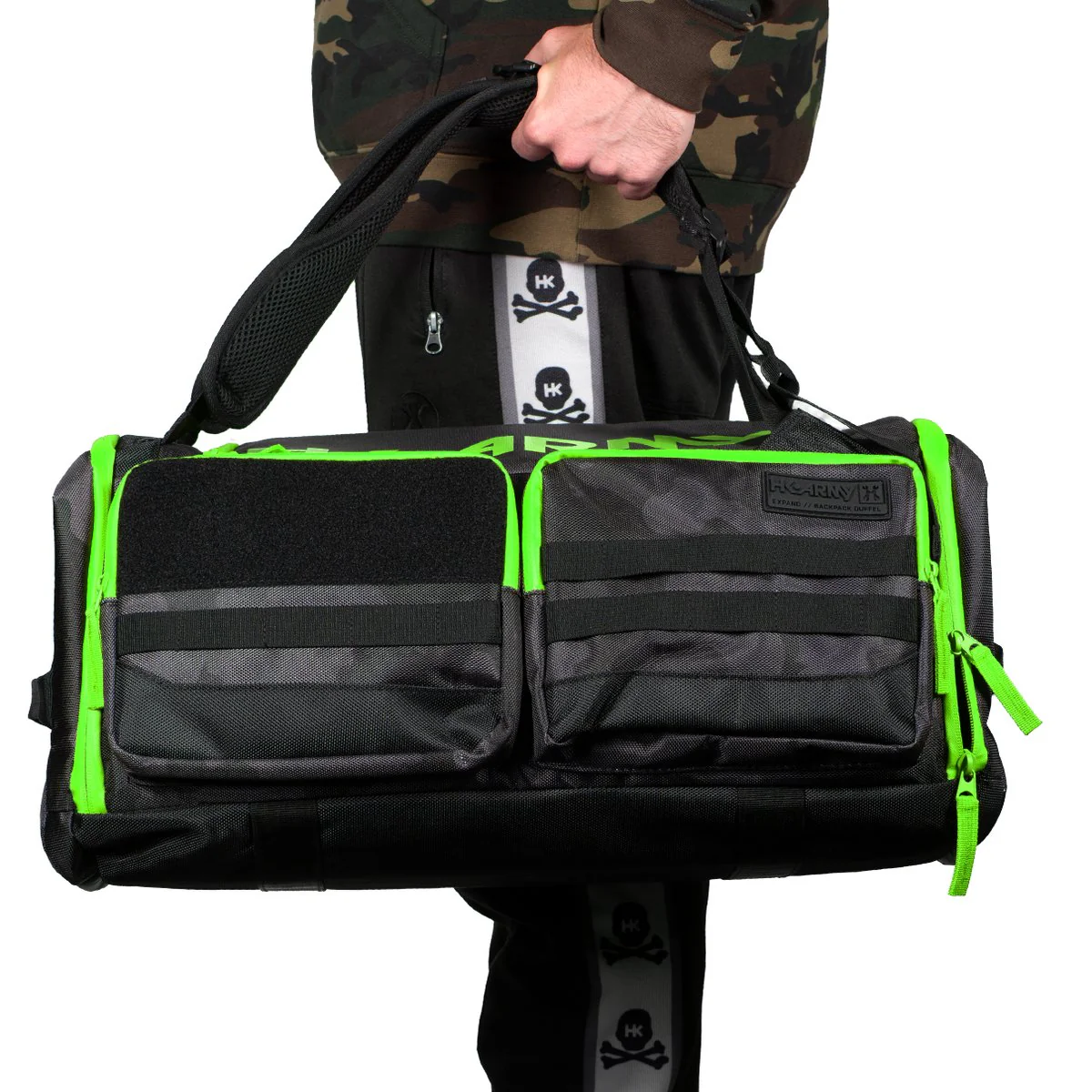 HK Army Expand Gear Bag Backpack 35L - Shroud Black/Green - Image 3
