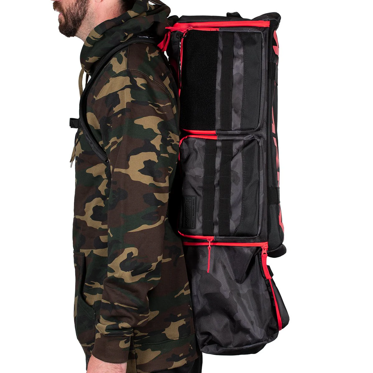 HK Army Expand Gear Bag Backpack 35L - Shroud Black/Red - Image 2