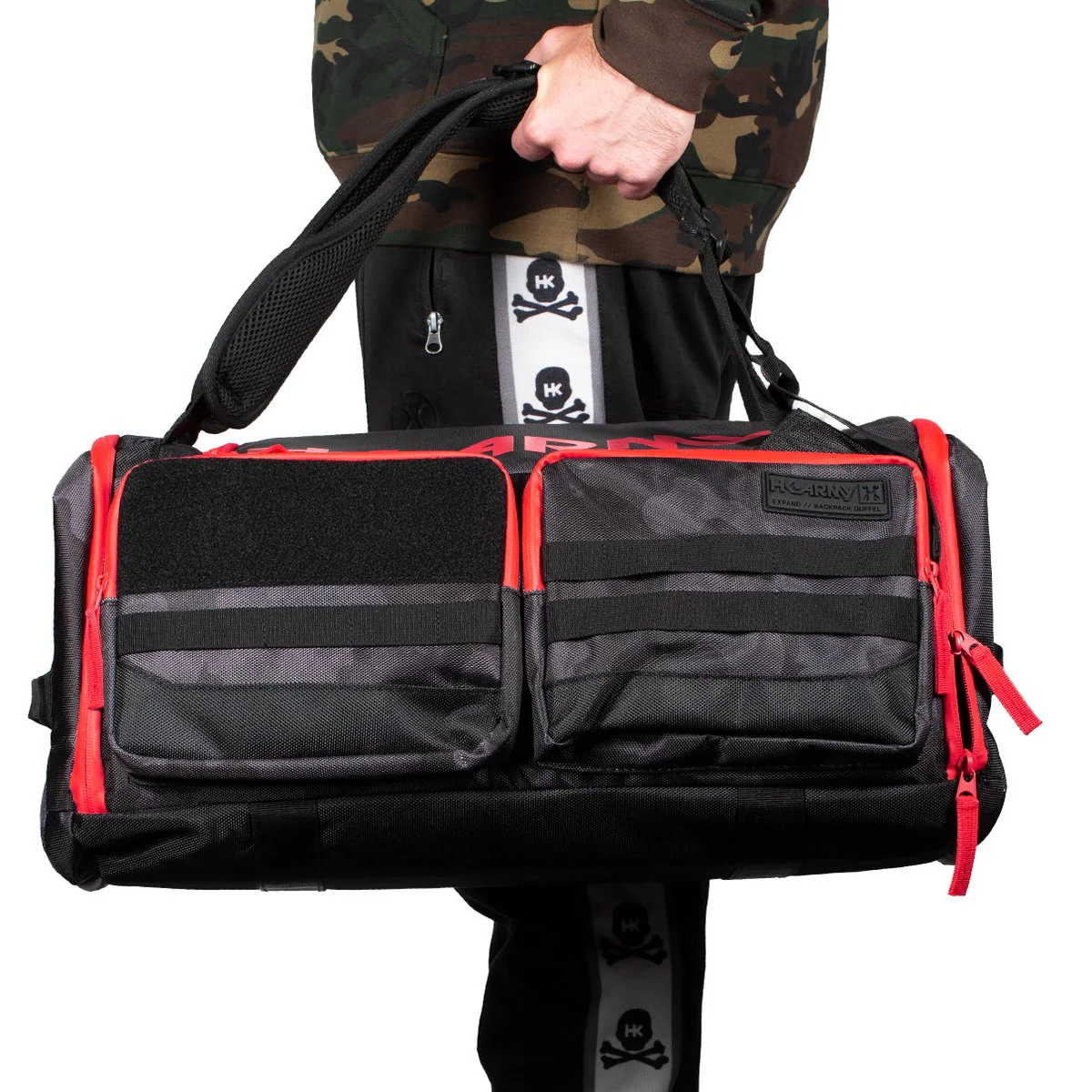 HK Army Expand Gear Bag Backpack 35L - Shroud Black/Red - Image 3
