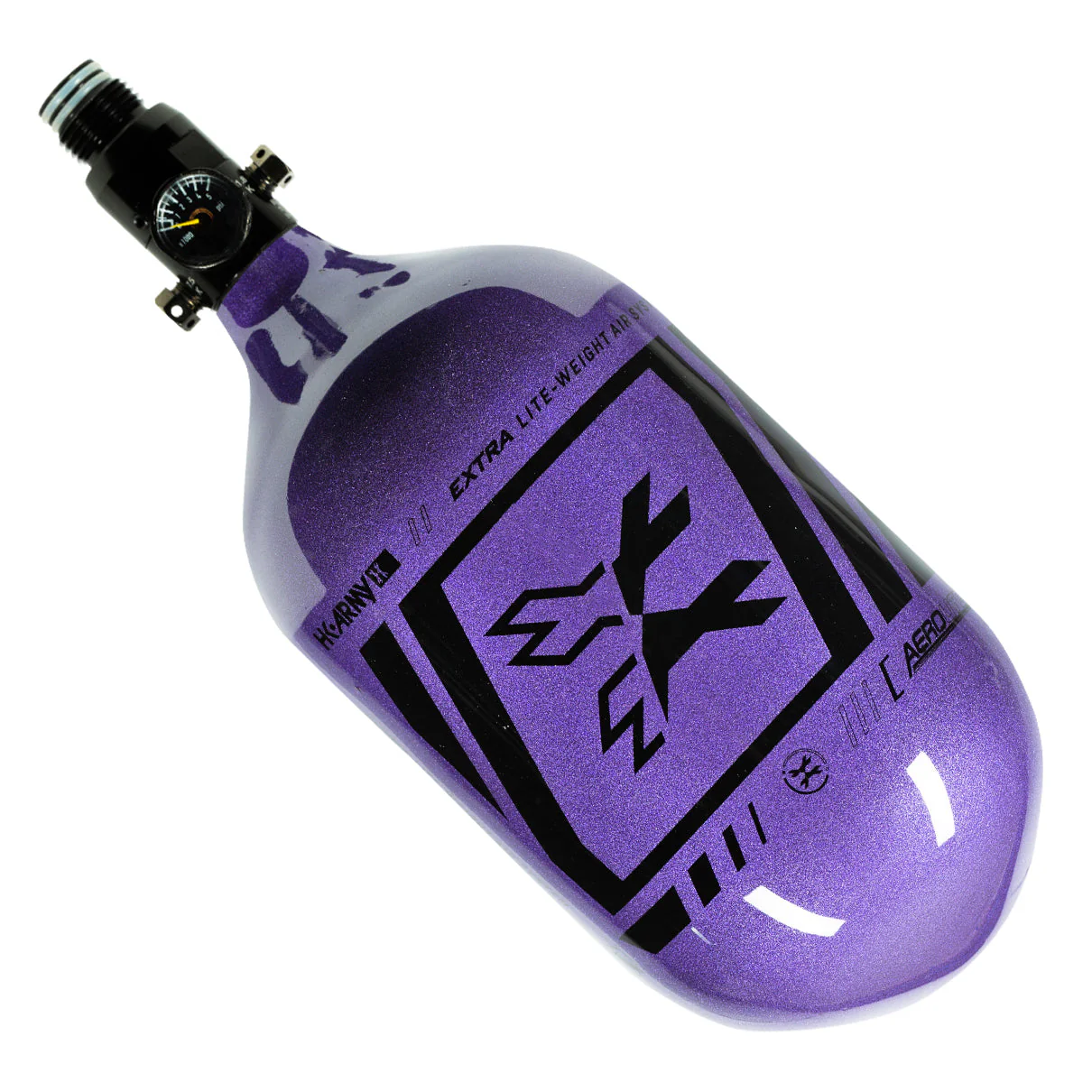 HK Army "Extra Lite" Carbon Fiber Tank - Standard Reg - Slash - 68/4500 PSI - Metallic Purple/Black