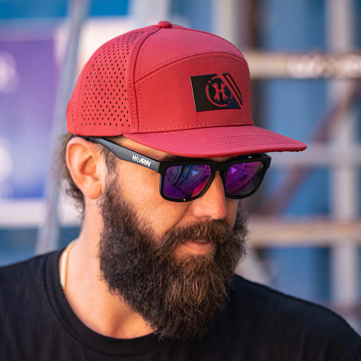 HK Army Field Snapback Hat - Maroon - Image 3