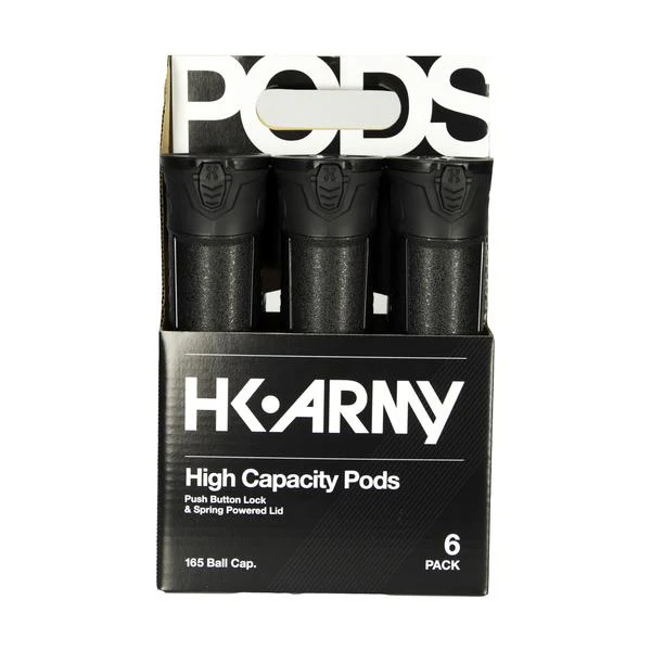 HK Army High Capacity 165 Round Pods- Black/Black- 6 Pack - Image 2
