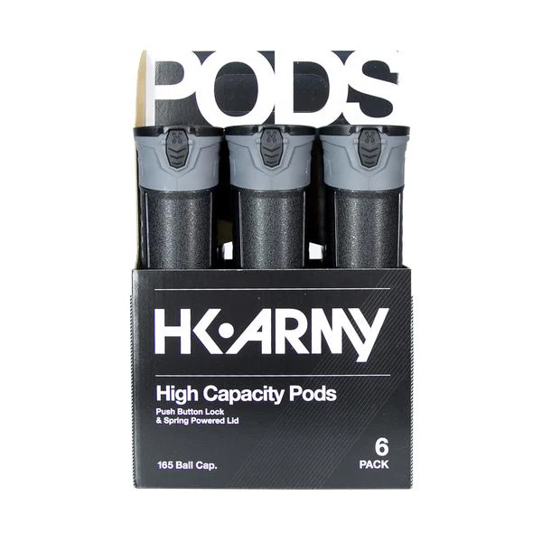 HK Army High Capacity 165 Round Pods- Dark Smoke/Grey- 6 Pack - Image 2