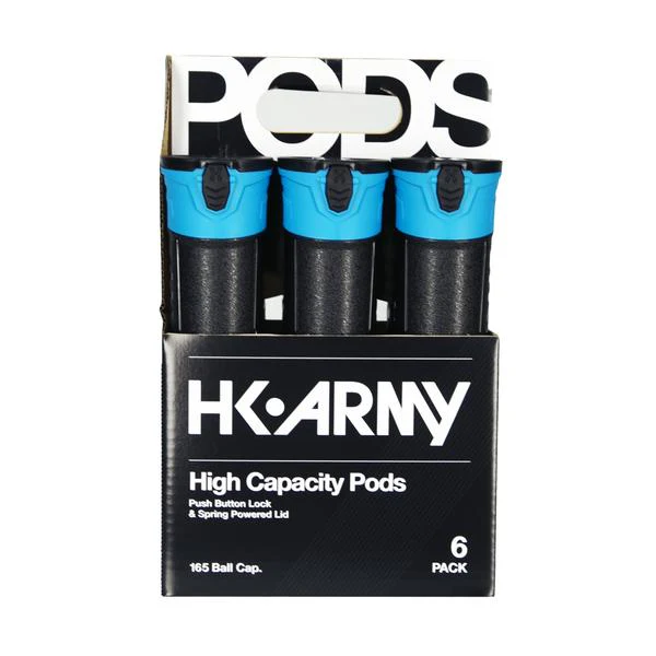 HK Army High Capacity 165 Round Pods- Black/Turquoise- 6 Pack - Image 2