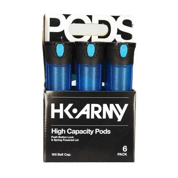 HK Army High Capacity 165 Round Pods- Turquoise/Black- 6 Pack - Image 2