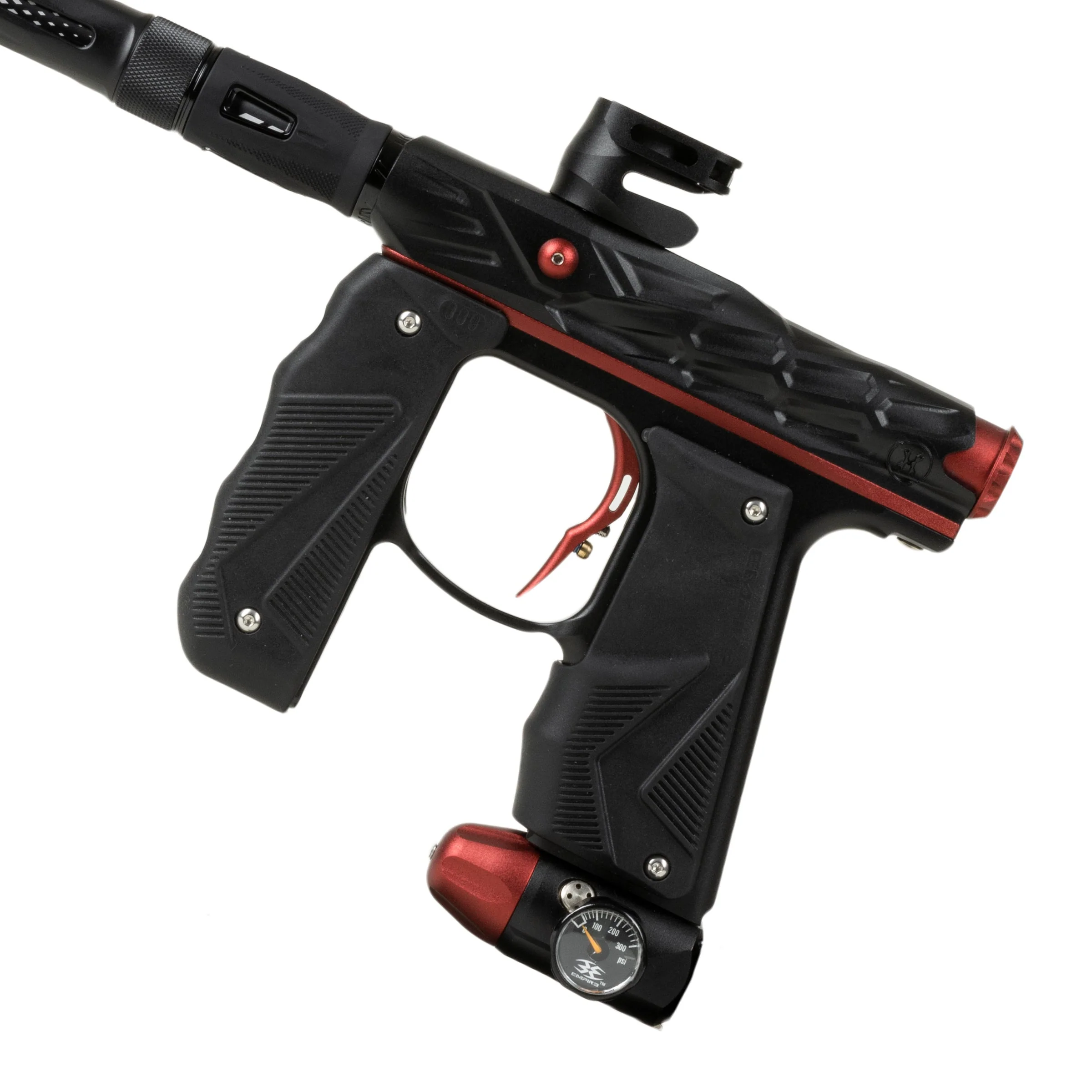 HK Army Hive Mini GS Paintball Gun w/ LAZR Barrel - Black/Red - Image 3