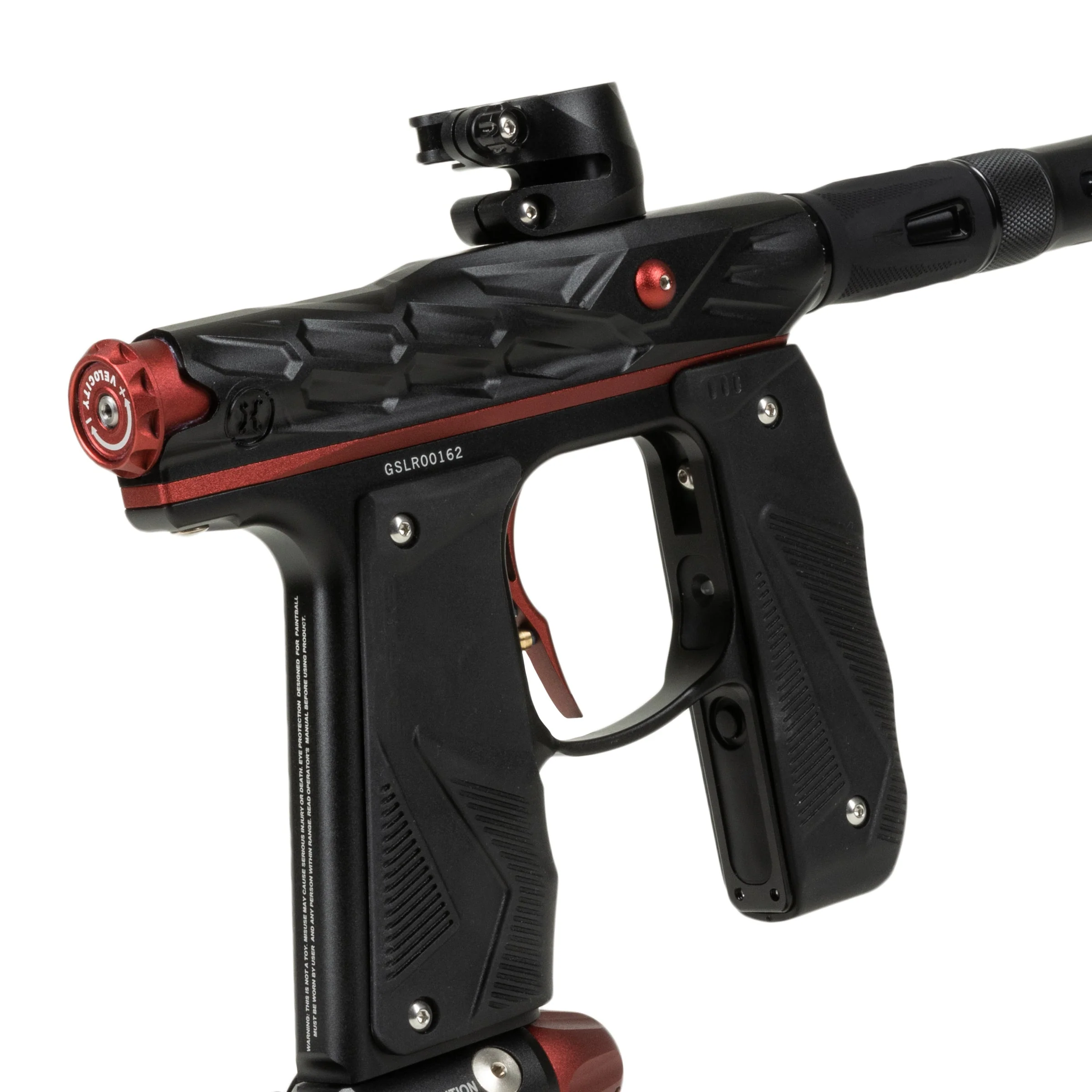 HK Army Hive Mini GS Paintball Gun w/ LAZR Barrel - Black/Red - Image 5