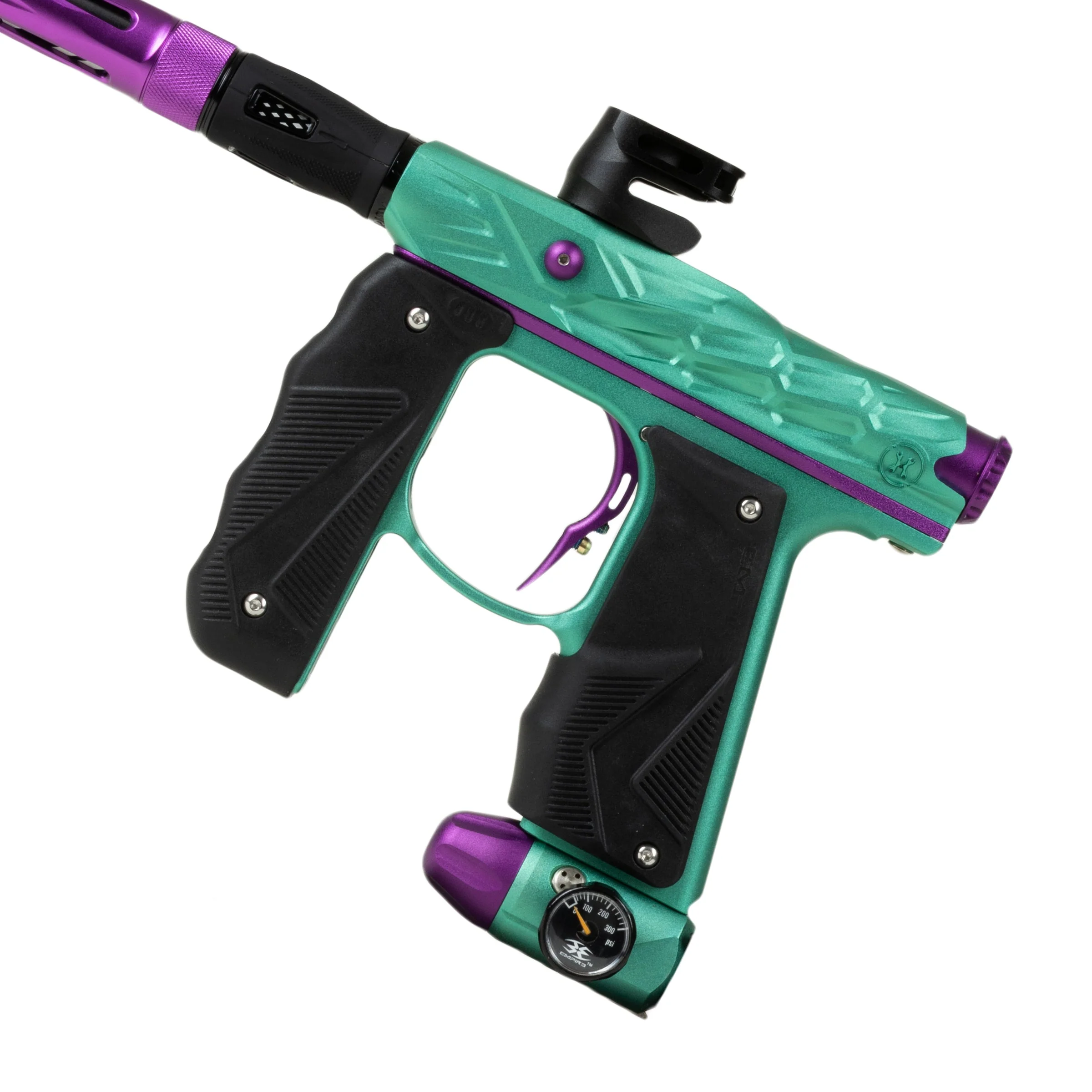 HK Army Hive Mini GS Paintball Gun w/ LAZR Barrel - Teal/Purple - Image 3