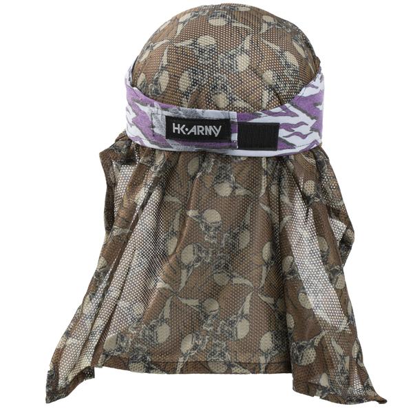 HK Army Hostilewear Headwrap - Purple Snakes / Tan Mesh - Image 2
