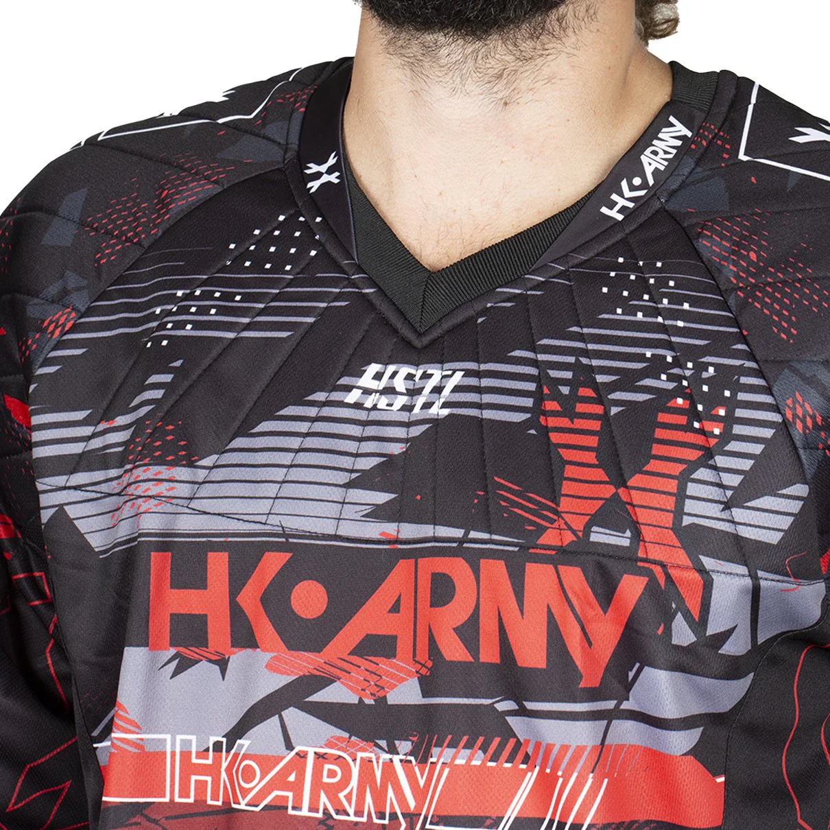 HK Army HSTL Line Jersey - Lava - Red/Black - Youth - Image 3