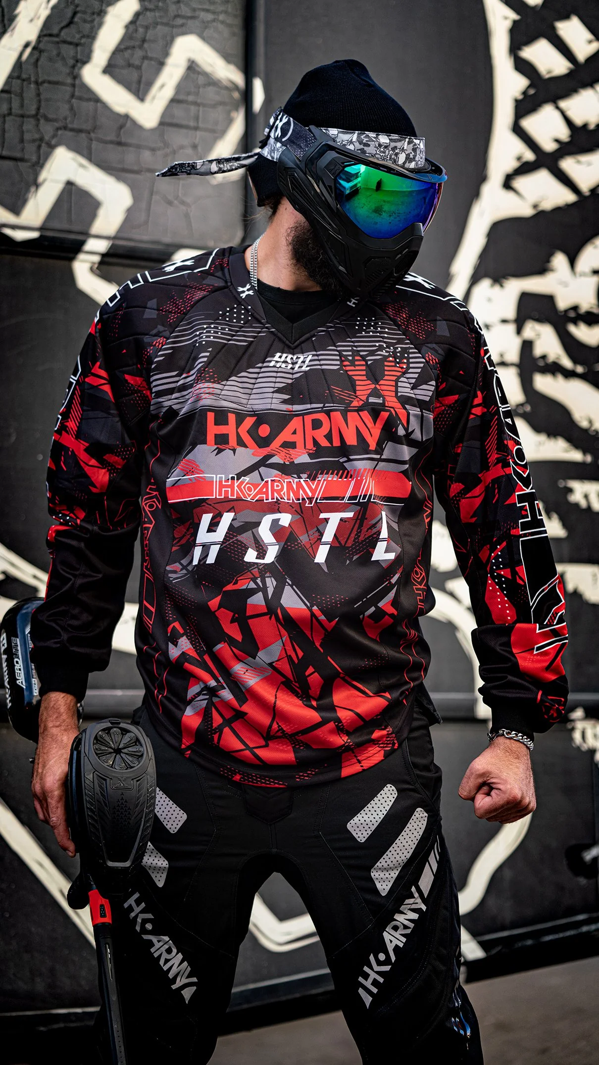HK Army HSTL Line Jersey - Lava - Red/Black - XL - Image 2