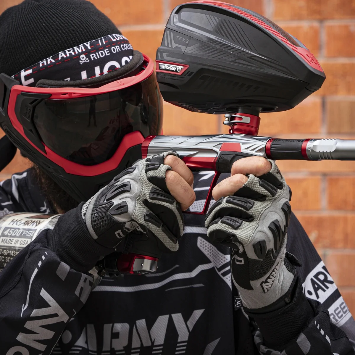HK Army Invader CS2 Pro Paintball Gun - Ironman (Dust Pewter/Red) - Image 6