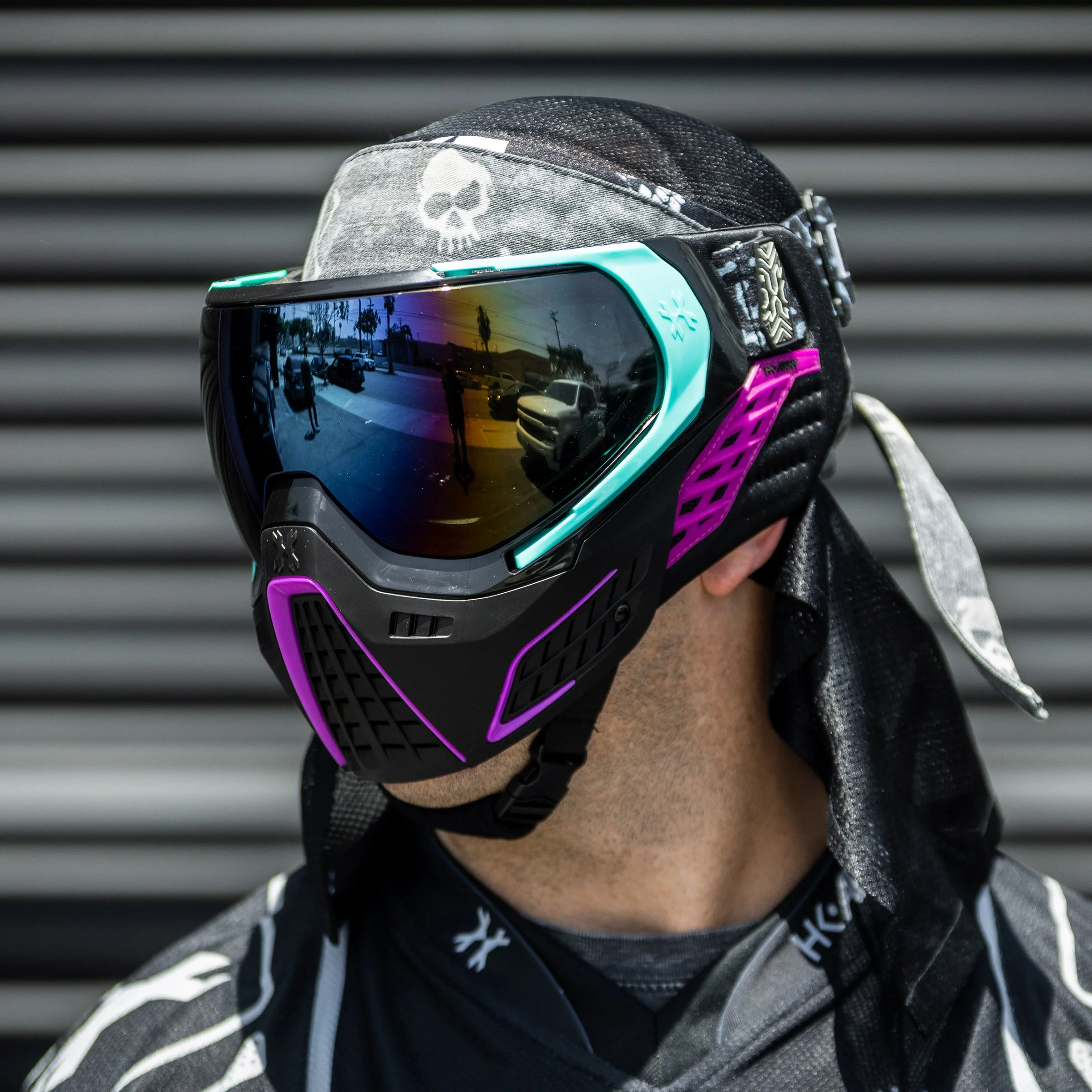 HK Army KLR Goggle - Amp (Teal/Purple w Cobalt Lens) - Image 5