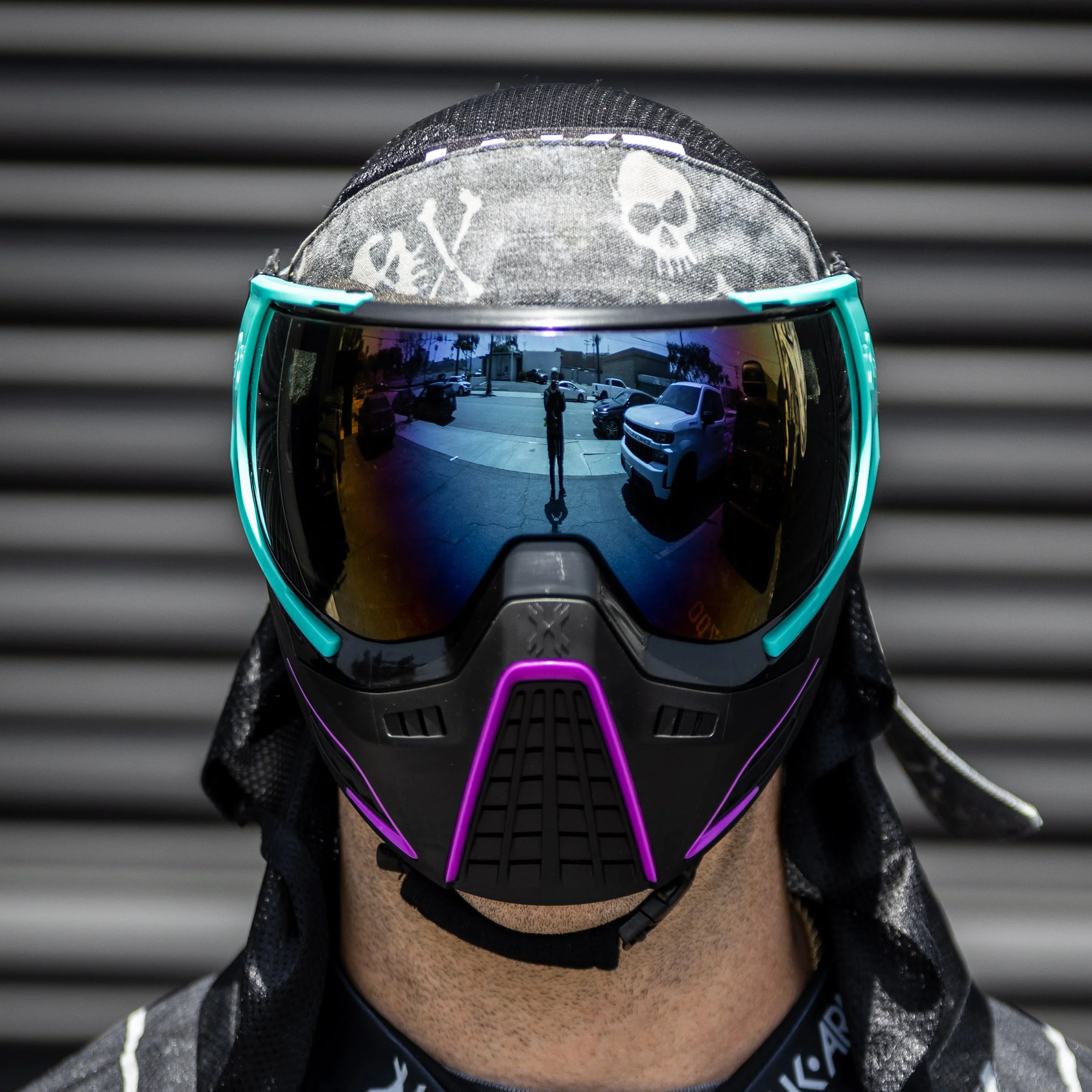 HK Army KLR Goggle - Amp (Teal/Purple w Cobalt Lens) - Image 6