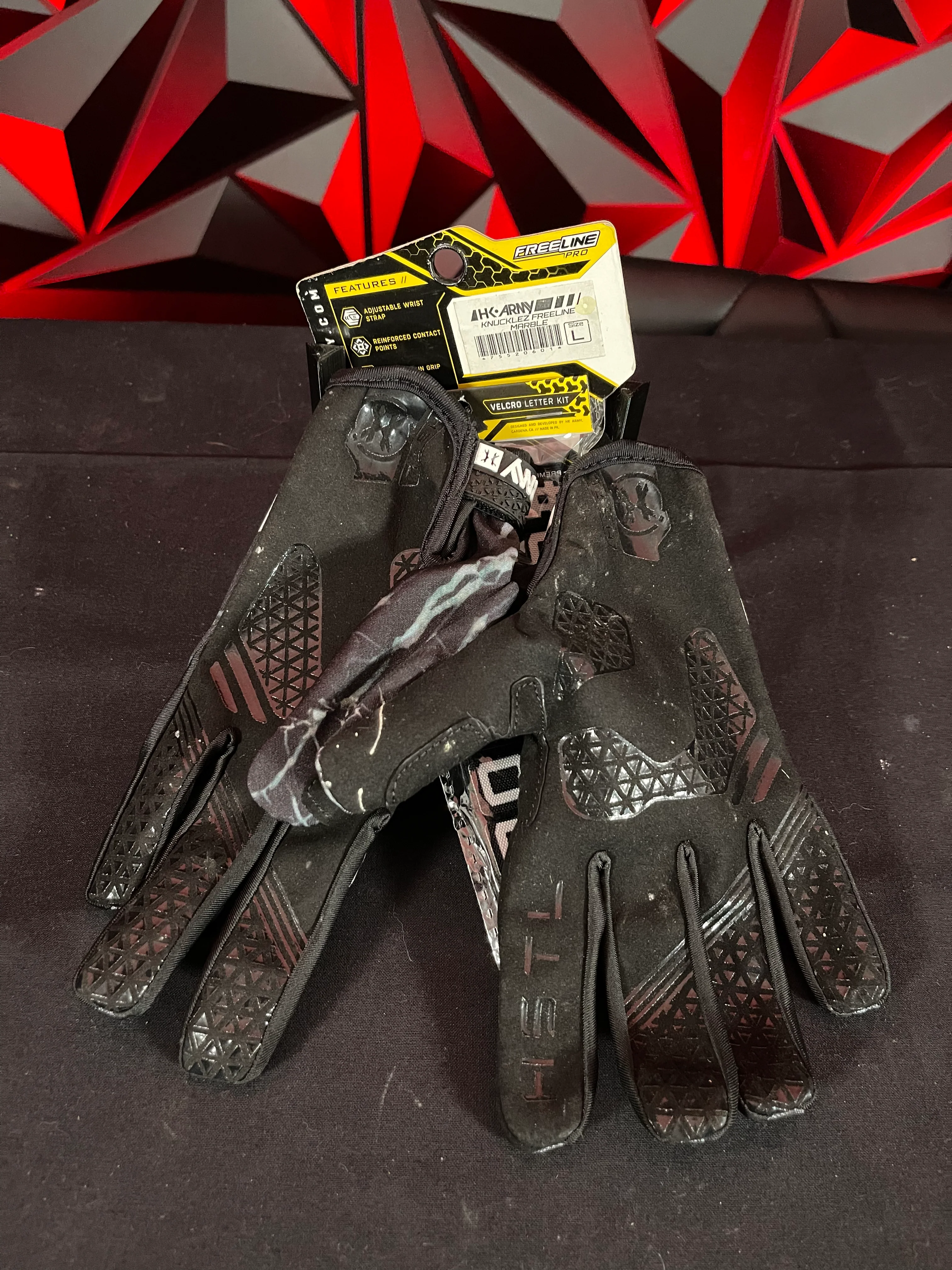 Used HK Army Knucklez Freeline Pro Gloves - Marble - Large - Image 3