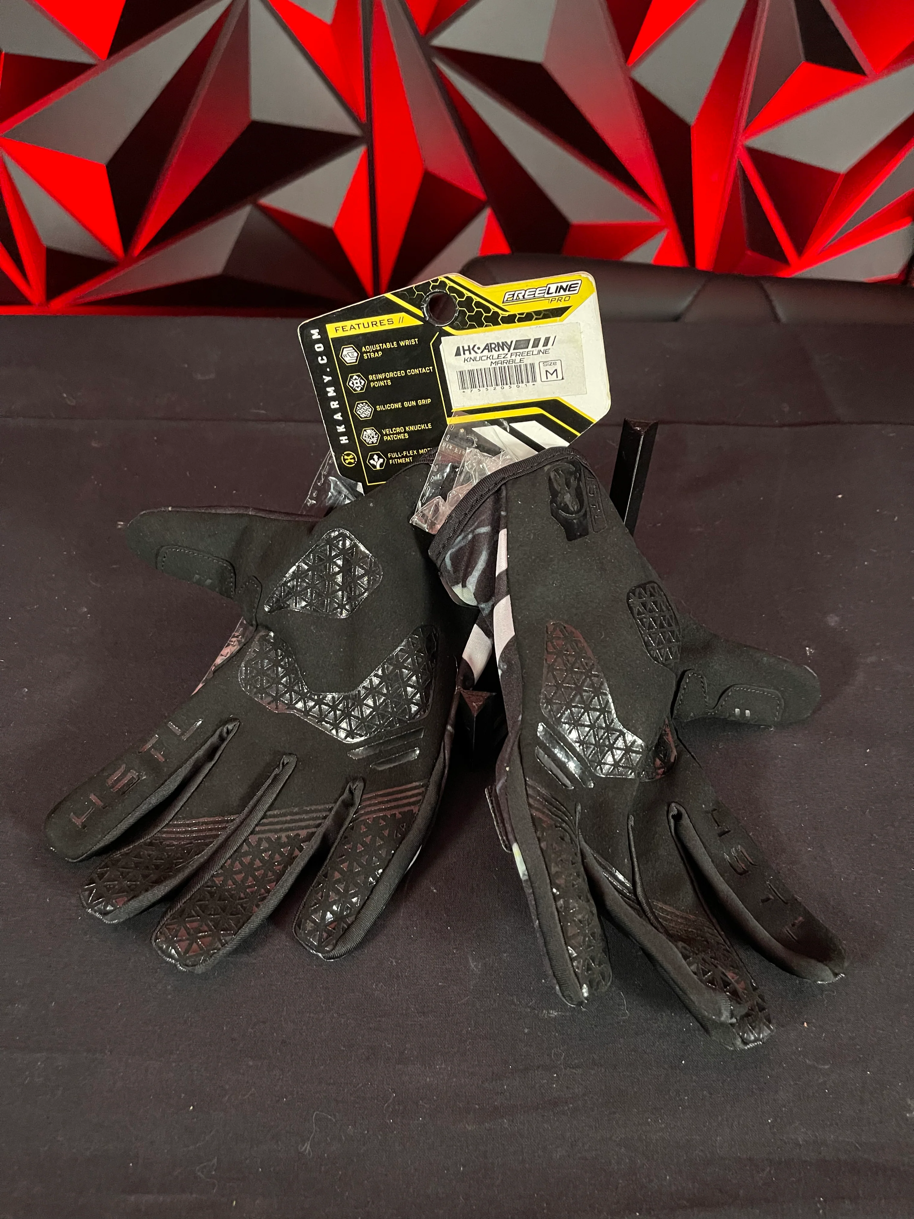 Used HK Army Knucklez Freeline Pro Gloves - Marble - Medium - Image 2