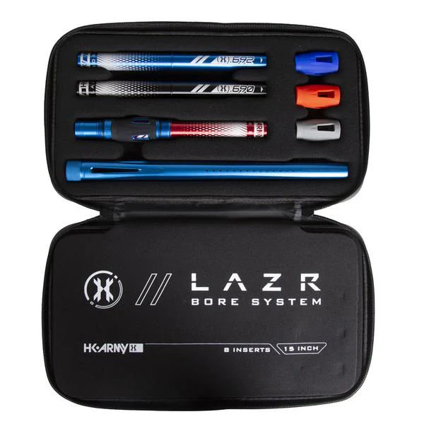 HK Army LAZR Barrel Kit - Autococker Thread - Dust Blue/Colored Inserts - Image 2