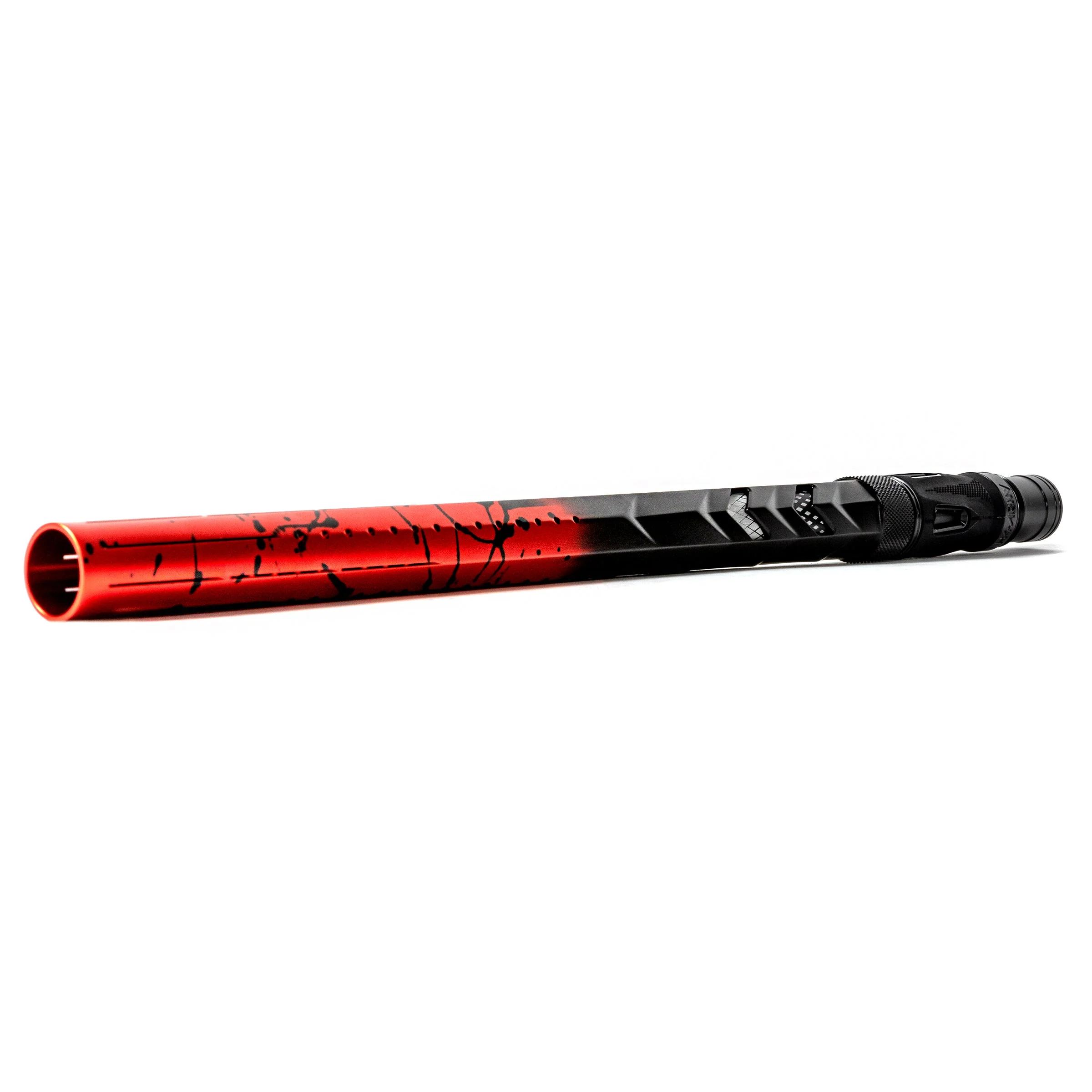 HK Army LAZR Barrel Kit - Elite "Fossil" - Autococker Thread - Red/Black Splash - Black Insert - Image 3