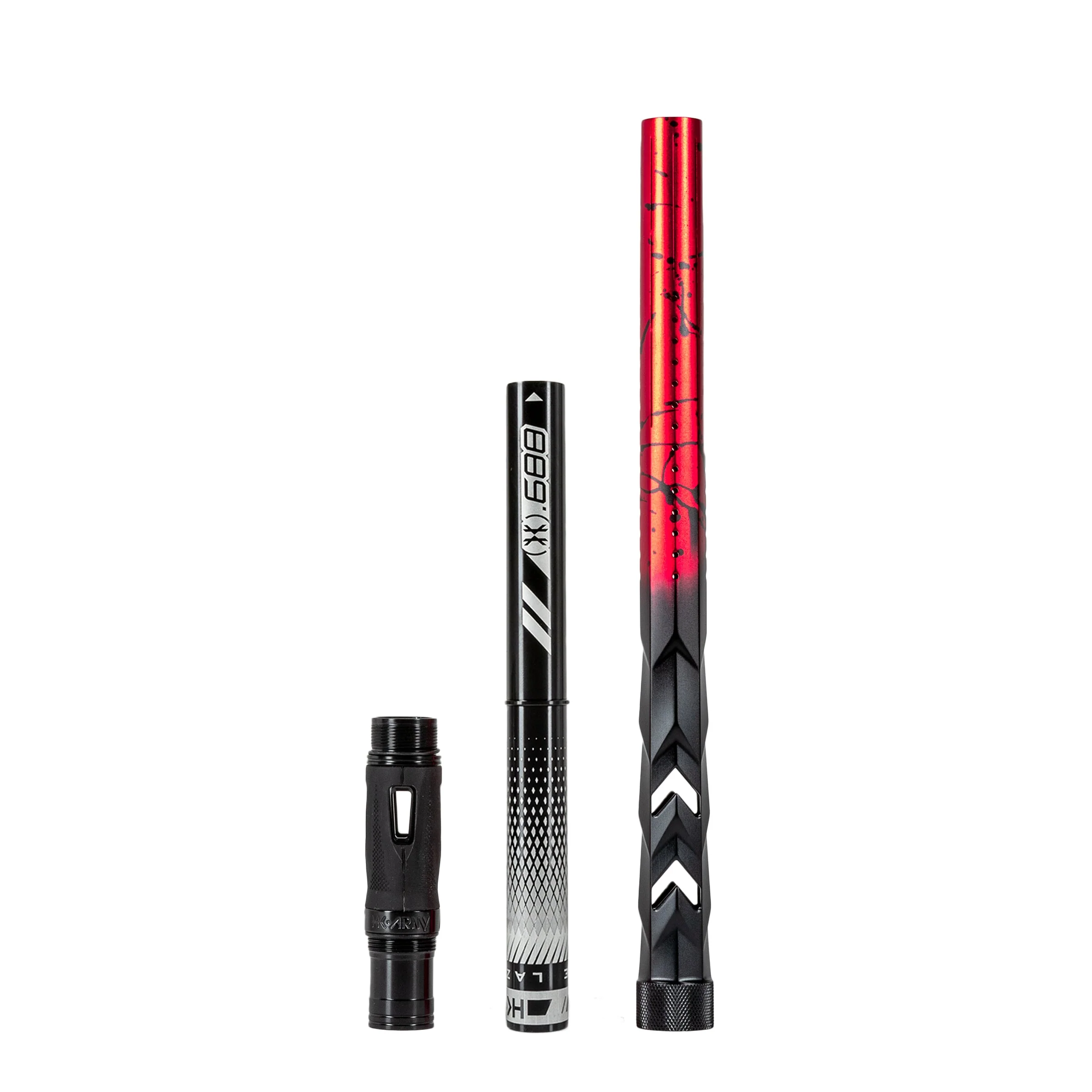 HK Army LAZR Barrel Kit - Elite "Fossil" - Autococker Thread - Red/Black Splash - Black Insert - Image 6